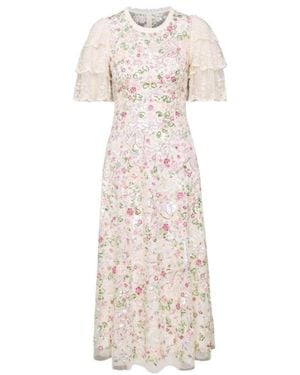Needle & Thread Odette Ballerina Midi Dress - Natural