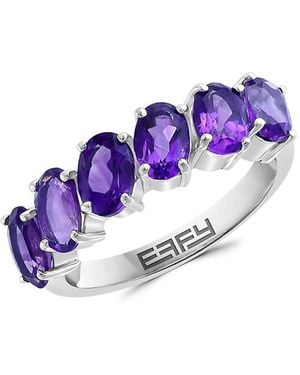 Effy 925 Sterling Silver Ring With Purple Amethyst - Blue
