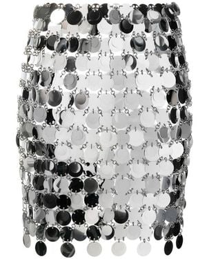 Rabanne Mirror-effect Mini Skirt - Gray