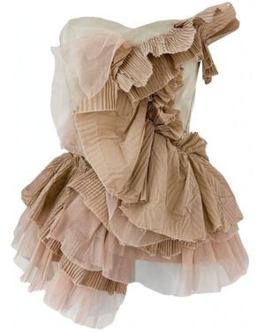 Maticevski Petal Ruffled Bustier Top - Natural