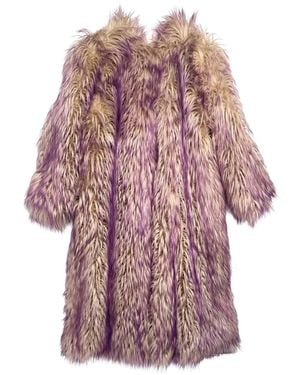 Gucci Faux Fur Coat With Contrast Coloured Tips