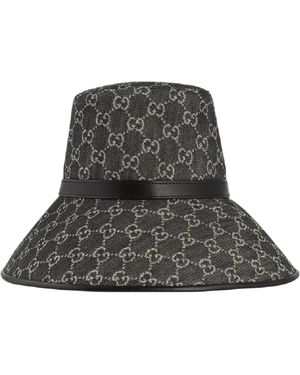 Gucci Black Denim Wide Brim Hat