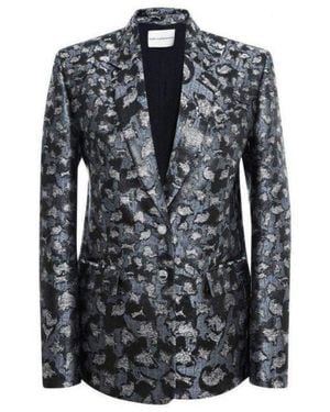Mary Katrantzou Jacquard Lame Silk Blend Blazer - Multicolour