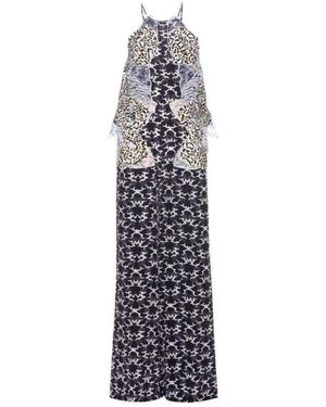 Stella McCartney Applique Silk Jumpsuit - Blue