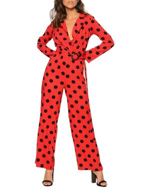 Cult Moda Red Polka Dot Jumpsuit
