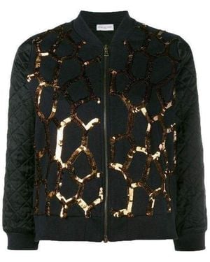 Dries Van Noten Hoezee Sequinned Zip-up Jacket - Black