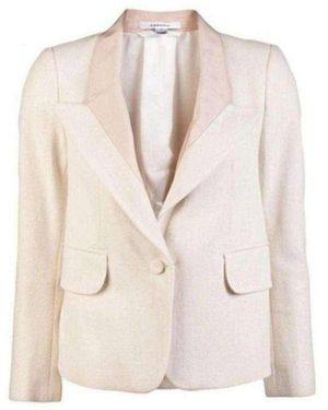 Carven Contrast Revere Woven Jacket - Natural