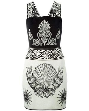 Fausto Puglisi Shell-intarsia Stretch-knit Dress - White