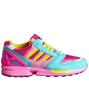 Gucci X Adidas Zx 8000 Two-tone Pink Suede Trainers