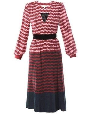 Jonathan Saunders Fenton Balloon Multi Tone Dress - Red