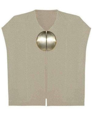 Rick Owens Dagger Mantlette Silk-crepe Jacket - Natural
