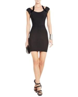 BCBGMAXAZRIA Black Karella Sequined Cocktail Dress