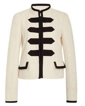 Philosophy Di Lorenzo Serafini Natural Gabardine Military Jacket - White