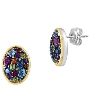 Effy Diamond And Multi Gem Stud Earrings - Blue