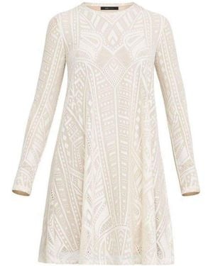 BCBGMAXAZRIA Long-sleeve Lace Dress - White