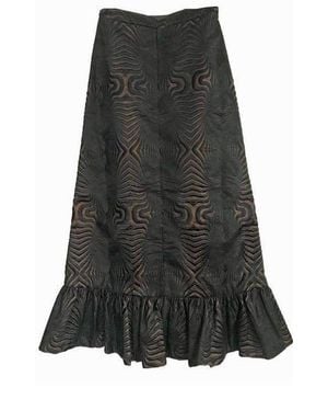 Manish Arora Evening Maxi Ruffle Hem Skirt - Multicolor