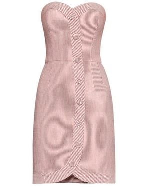 BCBGMAXAZRIA Pinstriped Bustier Dress - Pink