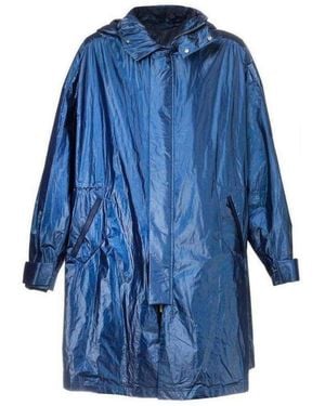 Juun.J Blue Oversized Raincoat