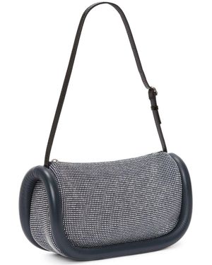 JW Anderson Bumper-15 Crystal-embellished Shoulder Bag - Grey