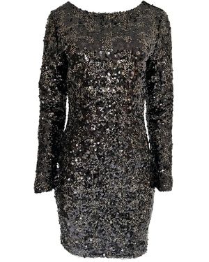 Soky & Soka Black Sequence Mini Dress With Open Back