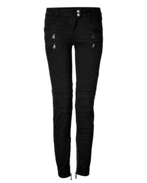Balmain Jeans Low Rise Black Biker Jeans