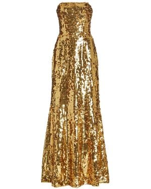 Carolina Herrera Sequin-embellished Gown - Metallic