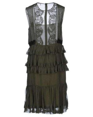 PUCCI Silk Lace Ruffled Dress - Green