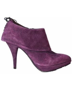 Latitude Femme Purple Suede Booties