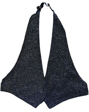 BCBGMAXAZRIA Black Sequins Bralette - Blue