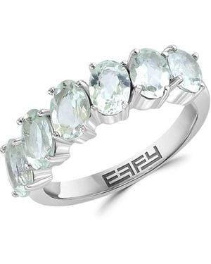 Effy 925 Sterling Silver Ring With Green Amethyst - Metallic