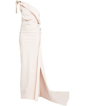 Maticevski Instrumental One-shoulder Crepe Gown - White