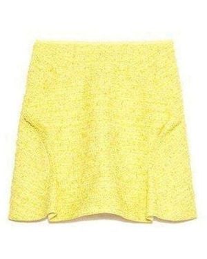 Nina Ricci Yellow Tweed Mini Skirt