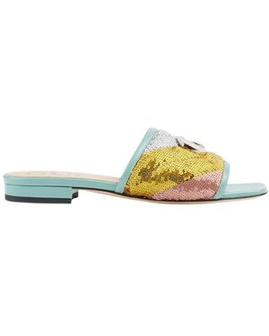 Gucci Jolie Logo Slide Sandal - Yellow