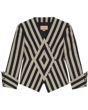 Gucci Wool Blend Blazer Jacket - Black