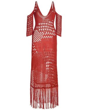 Altuzarra Octavia Crochet Knit Dress - Orange