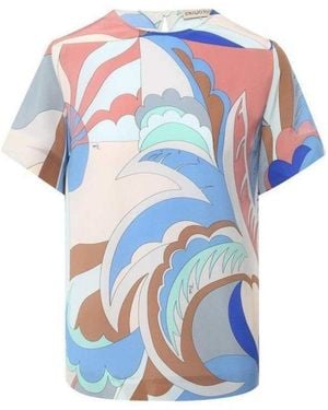 PUCCI Acapulco Print Silk-twill Top - White