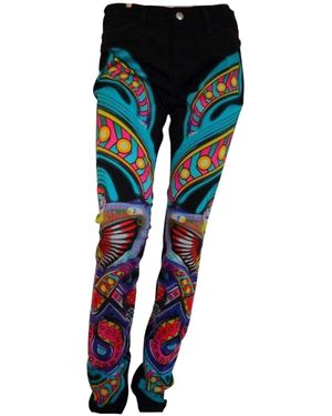 Manish Arora Notify Multicolor Printed Pants - Blue