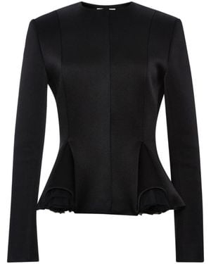 Christopher Kane Fitted Jacket With Godets - Black