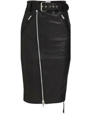 Balenciaga Leather Pencil Skirt Fr 38 (us 8) - Black
