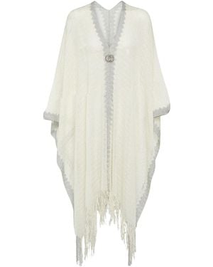 Gucci Double G Lamé And Viscose Dress - White