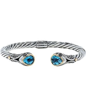 Effy Sterling Silver And Blue Topaz Bangle Bracelet