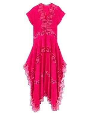 Stella McCartney Orla Silk Dress In - Pink