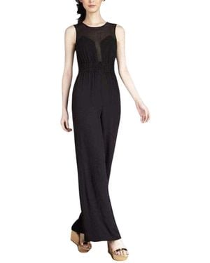 BCBGMAXAZRIA Kiara Black Silk Sleeveless Jumpsuit