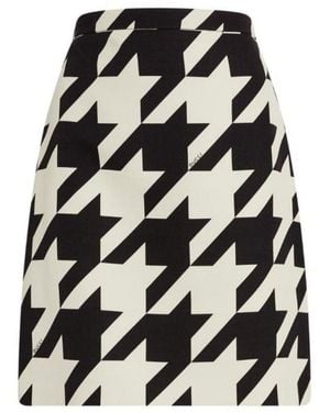 Gucci Houndstooth Mini Skirt - Black