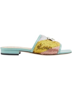 Gucci Jolie Logo Slide Sandal - Blue