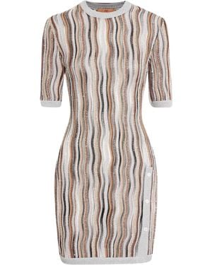 Missoni Embellished Metallic Crochet-knit Mini Dress - Multicolor