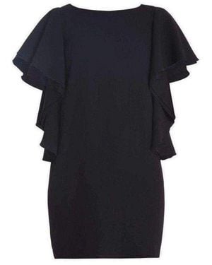 BCBGMAXAZRIA Black Solace Ruffle Sleeve Dress