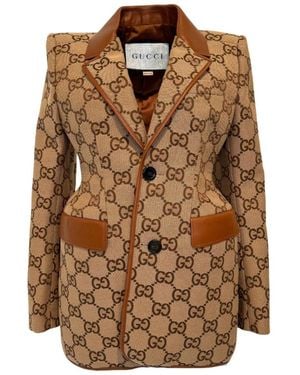 Gucci The Hacker Project Maxi GG Hourglass Jacket - Brown