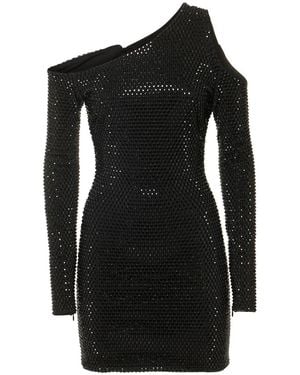 Michael Kors Embellished Cutout Mini Dress - Black