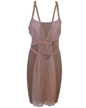 BCBGMAXAZRIA Abbie Sleeveless Contrast-lace Dress - Brown